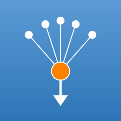 Icon showing multiple rater-group inputs routed into a single sequencing decision